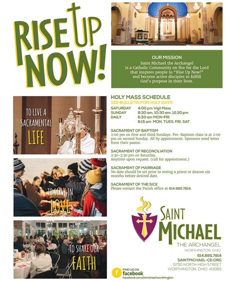 <b>Bulletin</b> Mass Times Faith Formation. . St michael church canfield bulletin